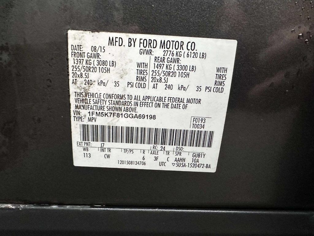 2016 Ford Explorer FWD 4dr Limited - 22948526 - 41