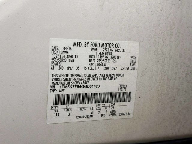 2016 Ford Explorer FWD 4dr Limited - 22974259 - 41