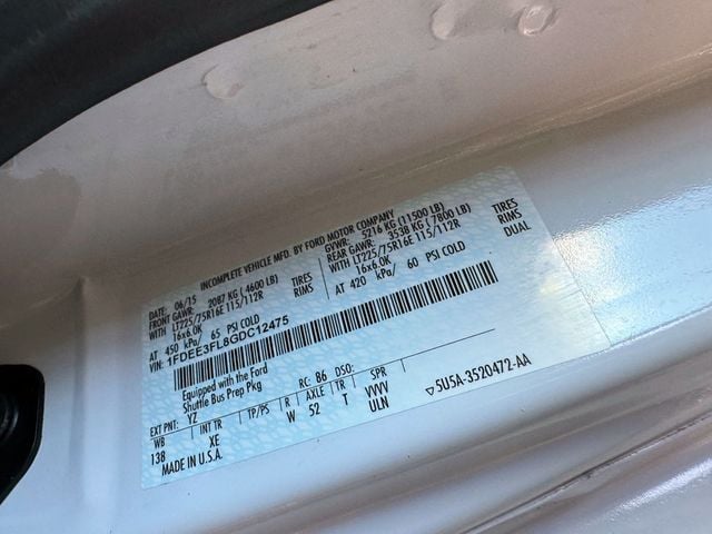 2016 Ford E-350 Cutaway Non-CDL Shuttle Bus 42K Miles For Adults Church Senior & Group Transportation - 22917850 - 38