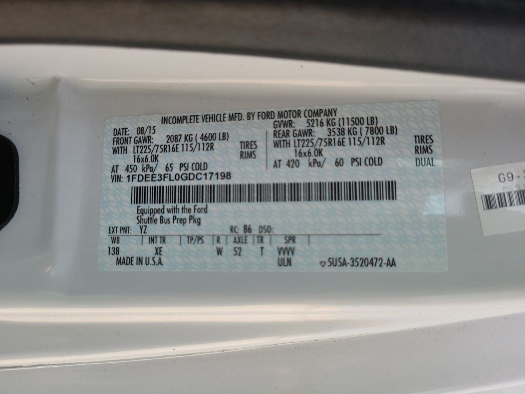 2016 Ford E-350 Cutaway Non-CDL Wheelchair Shuttle Bus For Adult Handicap Accessible Transportation - 22933367 - 10