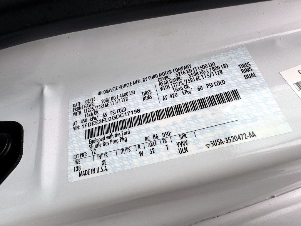 2016 Ford E-350 Cutaway Non-CDL Wheelchair Shuttle Bus For Adult Handicap Accessible Transportation - 22933367 - 42