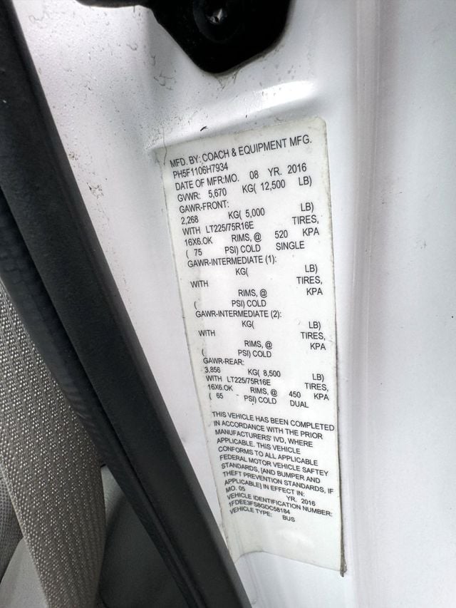 2016 Ford E-350 Cutaway Non-CDL Wheelchair Shuttle Bus For Adults Seniors Church Medical Transport With Lift - 22631402 - 43