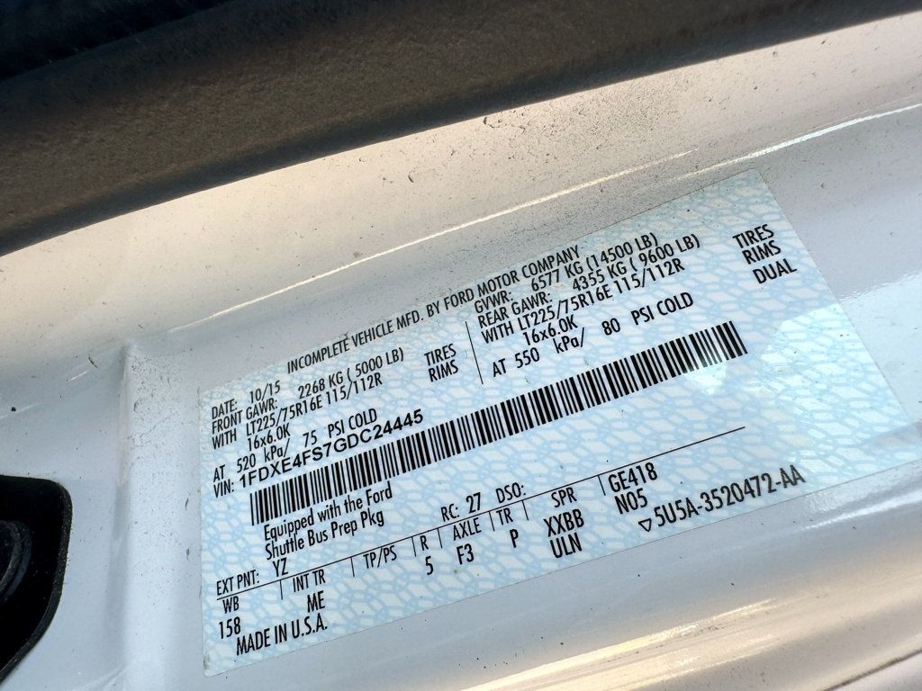 2016 Ford E-450 24 Passenger Shuttle Bus For Senior Tour Charters Student Church Hotel Transport - 22885823 - 40