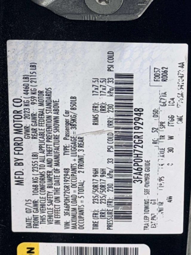 2016 Ford Fusion 4dr Sedan SE FWD - 22955571 - 16