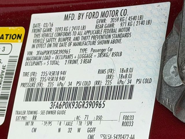 2016 Ford Fusion 4dr Sedan Titanium FWD - 23026283 - 49