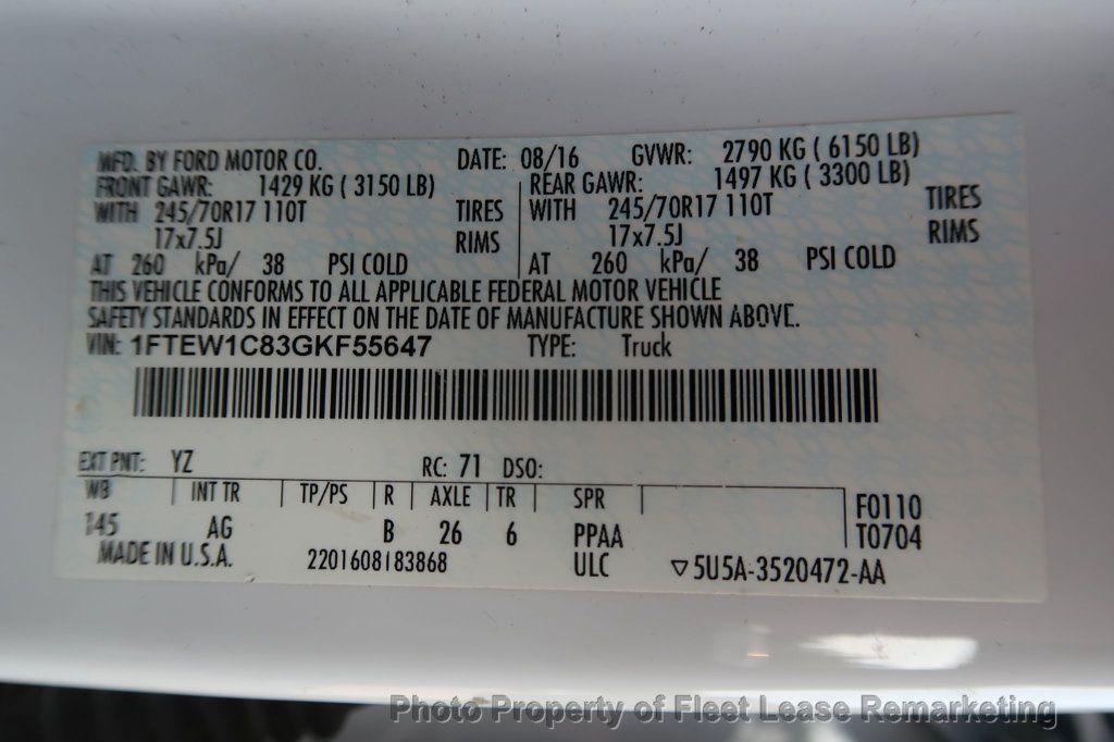 2016 Ford F-150 F150 2WD Supercrew 145" - 23059283 - 13