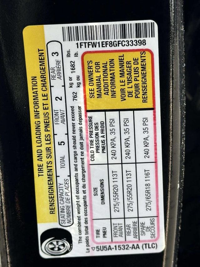 2016 Ford F-150 Lariat 4x4 4dr SuperCrew 6.5 ft. SB - 22950705 - 17