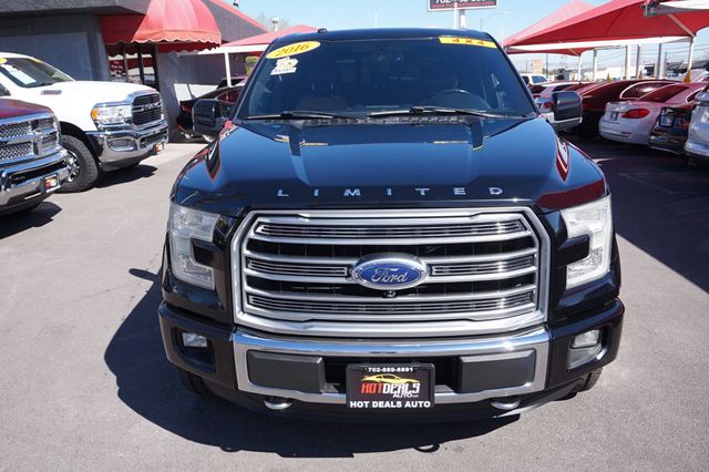 2016 Ford F-150 LIMITED, 4X4, PREMIUM WHEELS, BROWN LEATHER SEATS, CAMPER SHELL - 23000318 - 10