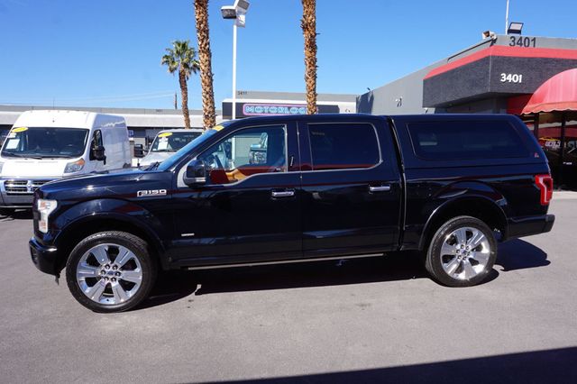 2016 Ford F-150 LIMITED, 4X4, PREMIUM WHEELS, BROWN LEATHER SEATS, CAMPER SHELL - 23000318 - 2