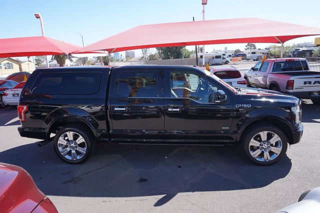 2016 Ford F-150 LIMITED, 4X4, PREMIUM WHEELS, BROWN LEATHER SEATS, CAMPER SHELL - 23000318 - 4