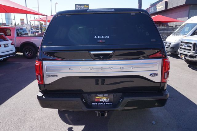 2016 Ford F-150 LIMITED, 4X4, PREMIUM WHEELS, BROWN LEATHER SEATS, CAMPER SHELL - 23000318 - 6