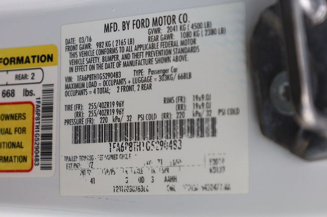 2016 Ford Mustang 2dr Fastback EcoBoost - 22947454 - 12