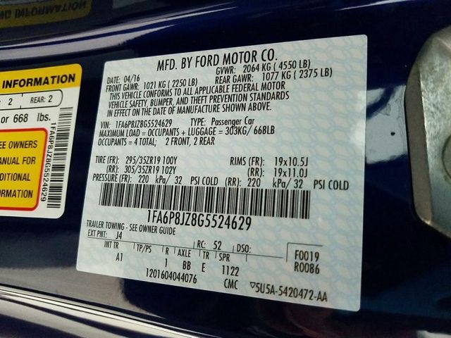 2016 Ford Mustang 2dr Fastback Shelby GT350 - 15400099 - 14