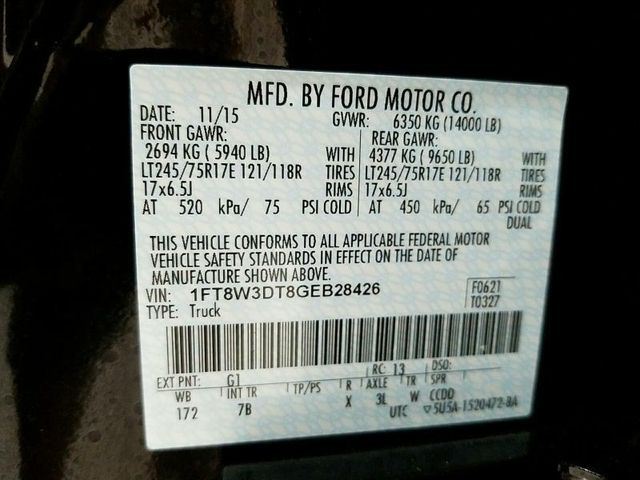 2016 Ford Super Duty F-350 DRW SUPER DUTY - 15400096 - 9