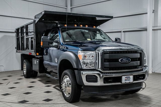 2016 Ford Super Duty F-450 DRW Cab-Chassis F450 4X4 * 6.7 POWERSTROKE * NEW 12' LANDSCAPE DUMP - 16208098 | Video 1