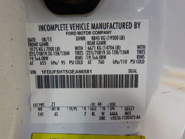 2016 Ford Super Duty F-550 DRW 6.7L V8 TURBO DIESEL*XL*4WD*REG CAB*"ALTEC" 37' INSULATED BUCKET - 22973550 - 42