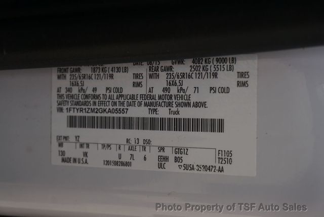 2016 Ford Transit Cargo Van T-250 130" Low Rf 9000 GVWR Swing-Out RH Dr - 23037128 - 30