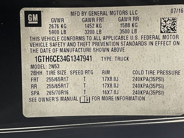 2016 GMC Canyon 4WD Ext Cab 128.3" SLE - 22968159 - 53