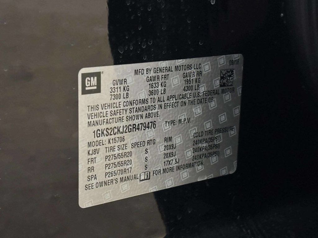 2016 GMC Yukon 4WD 4dr Denali - 22991139 - 42