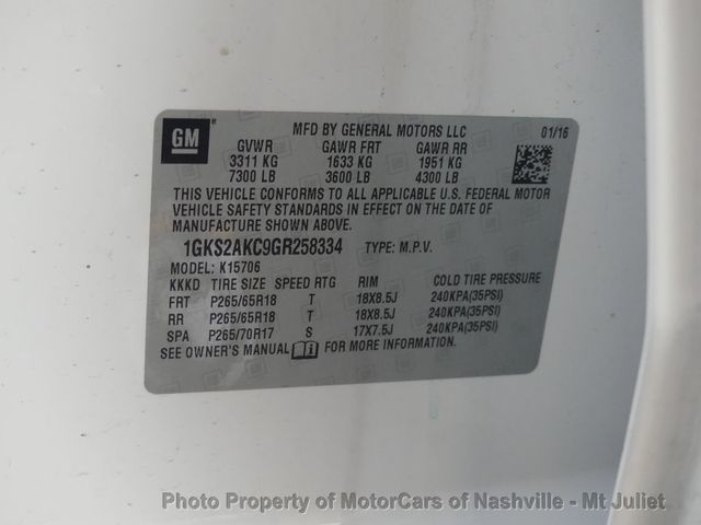 2016 GMC Yukon 4WD 4dr SLE - 23089232 - 47