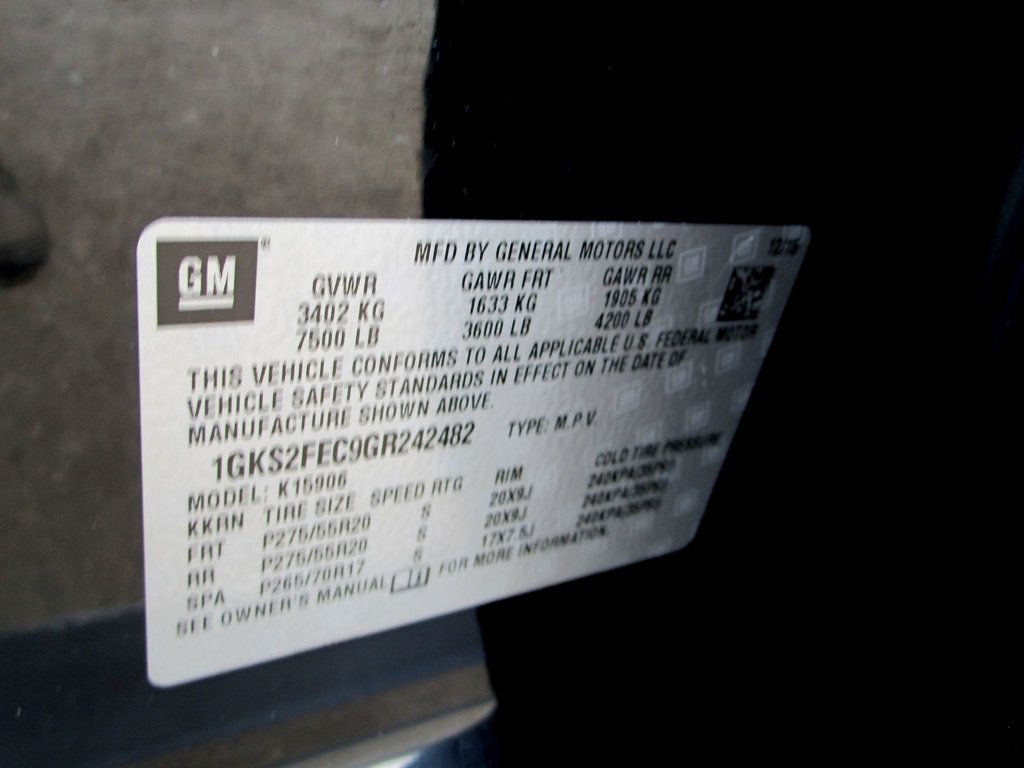 2016 GMC Yukon XL 4WD 4dr SLE - 23056775 - 36