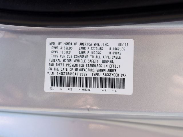 2016 Honda Accord Coupe 2dr I4 CVT LX-S w/Honda Sensing - 23043112 - 26