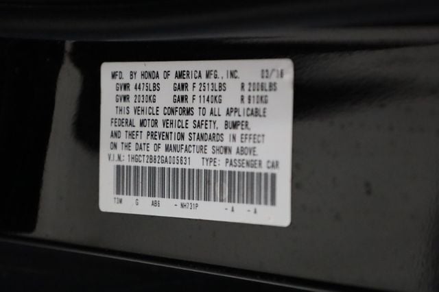 2016 Honda Accord Coupe 2dr V6 Automatic EX-L - 22936116 - 11