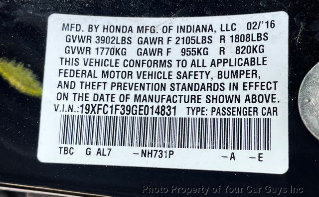 2016 Honda Civic Sedan 4dr CVT EX-T - 23070181 - 29