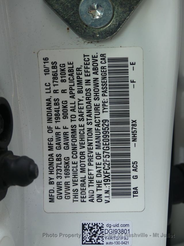 2016 Honda Civic Sedan 4dr CVT LX - 23002248 - 41