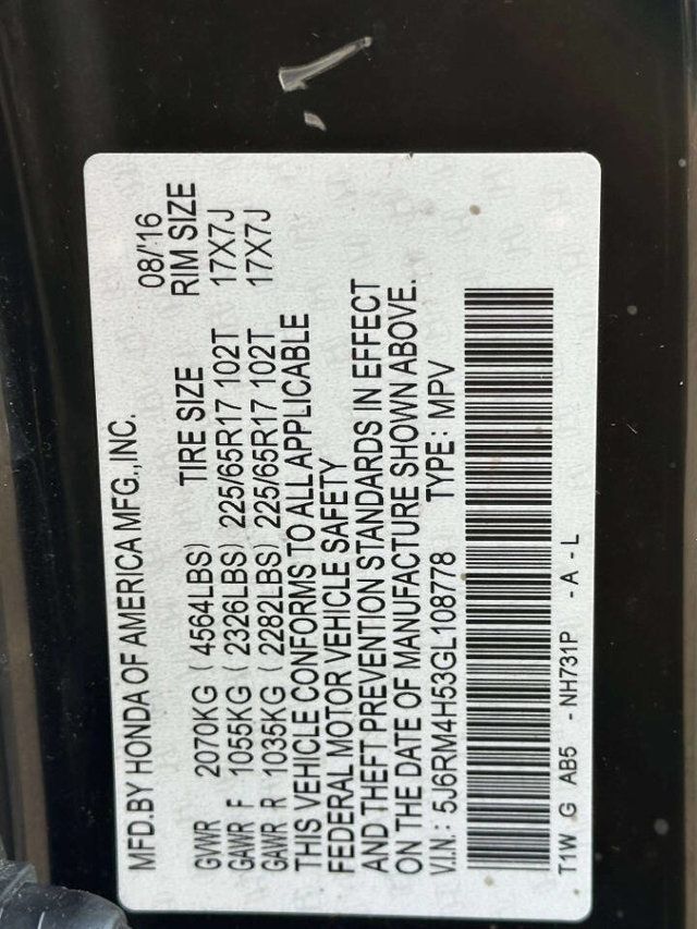 2016 Honda CR-V AWD 5dr EX - 22940958 - 11