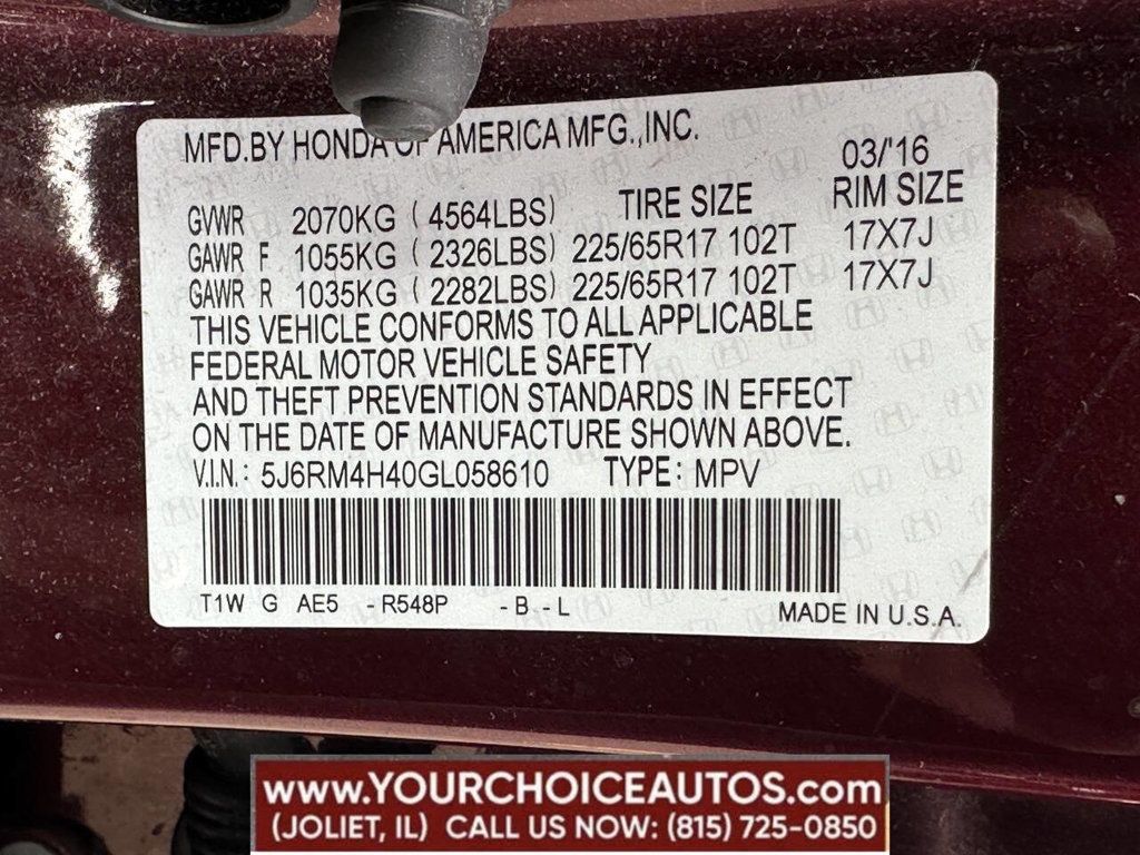 2016 Honda CR-V AWD 5dr SE - 22861311 - 17