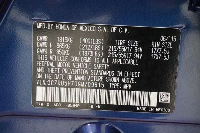 2016 Honda HR-V 2WD 4dr CVT EX-L w/Navi - 22981159 - 24