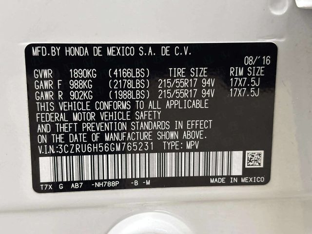 2016 Honda HR-V AWD 4dr CVT EX - 23051518 - 36