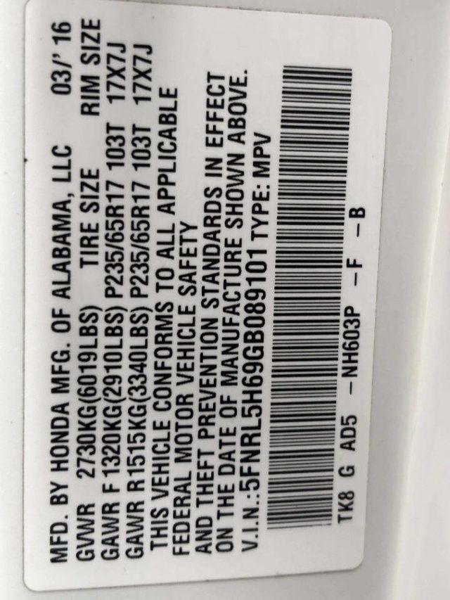 2016 Honda Odyssey 5dr EX-L w/Navi - 23052207 - 35