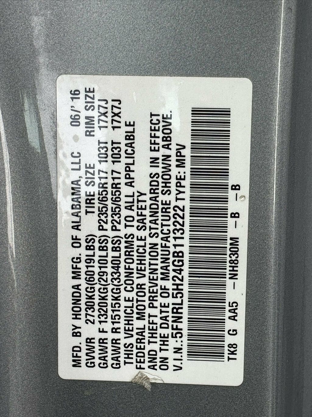 2016 Honda Odyssey 5dr LX - 23060479 - 36