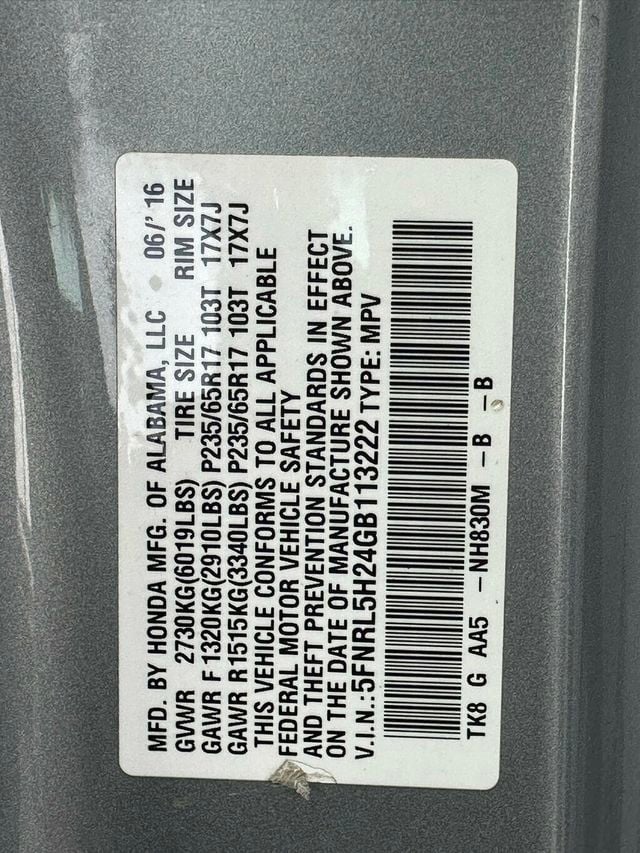 2016 Honda Odyssey 5dr LX - 23060479 - 36