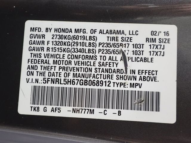 2016 Honda Odyssey EX-L - 23079206 - 55