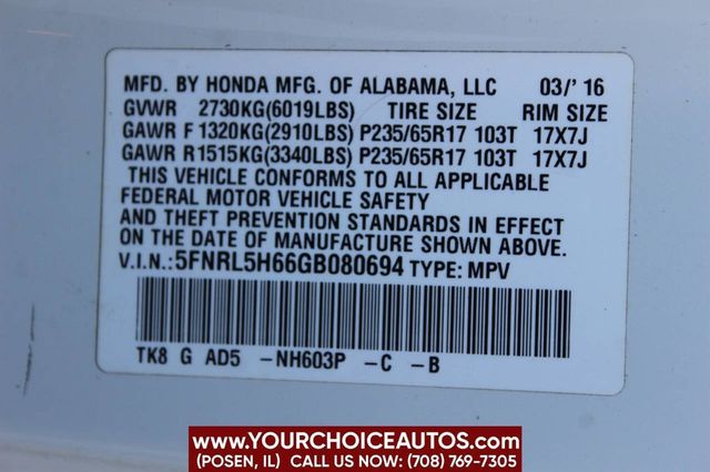 2016 Honda Odyssey EX L 4dr Mini Van - 22523137 - 37