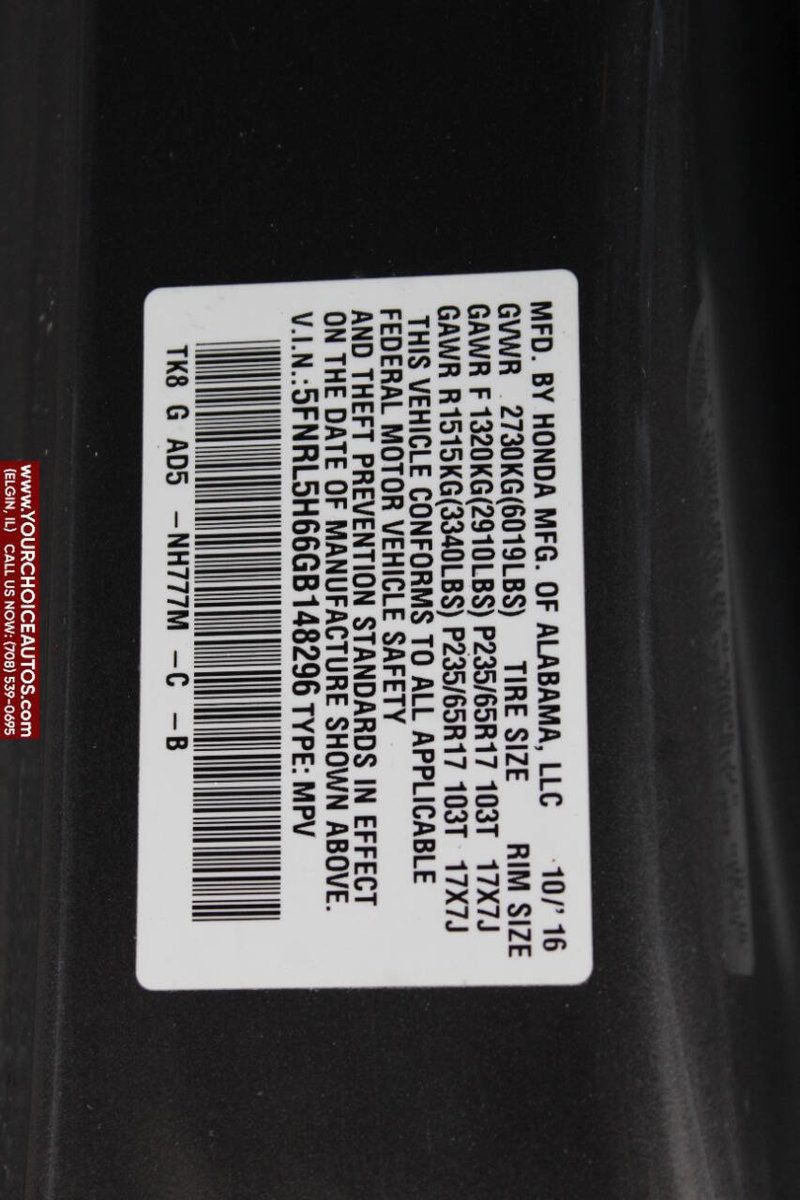 2016 Honda Odyssey EX L 4dr Mini Van - 22725494 - 25