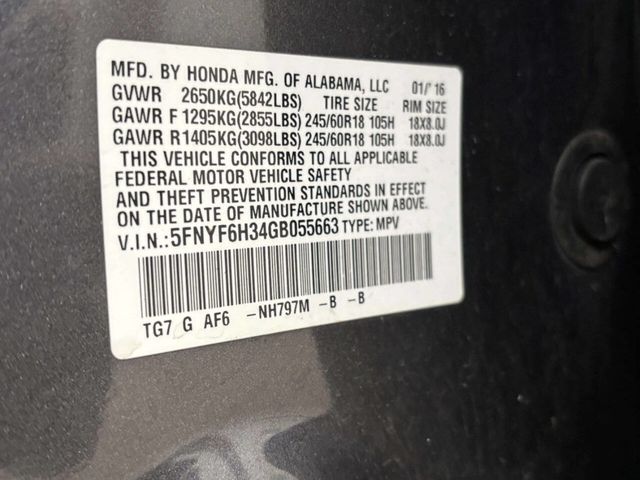 2016 Honda Pilot AWD 4dr EX - 22967409 - 44