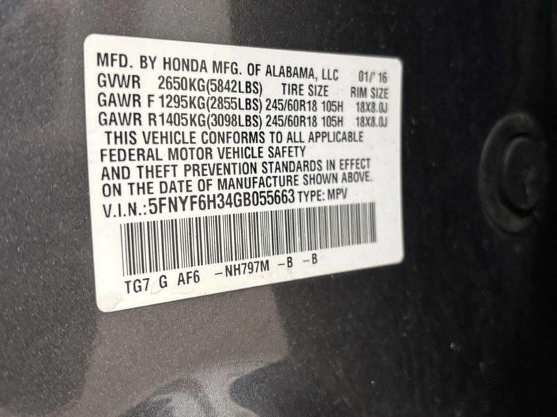 2016 Honda Pilot AWD 4dr EX - 22967409 - 44