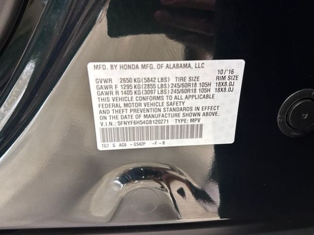 2016 Honda Pilot AWD 4dr EX-L - 23045733 - 45