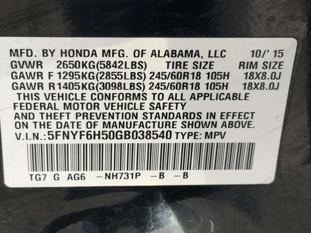 2016 Honda Pilot AWD 4dr EX-L - 22967834 - 22