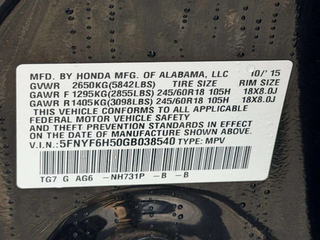 2016 Honda Pilot AWD 4dr EX-L - 23038743 - 25