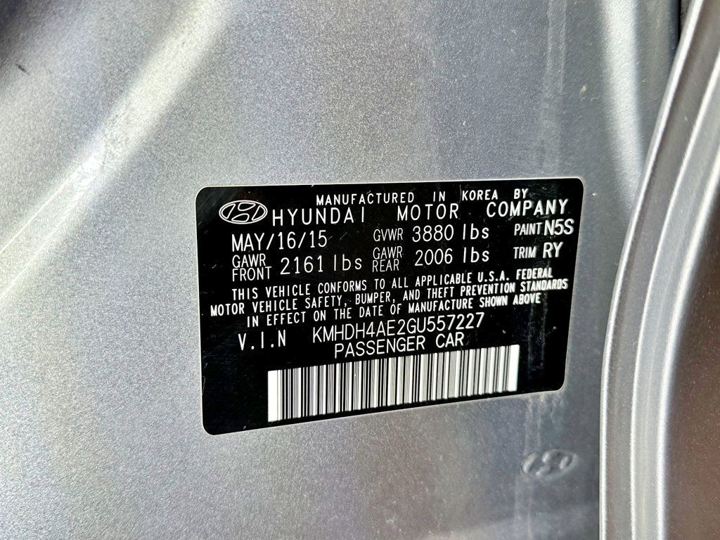 2016 Hyundai Elantra 4dr Sedan Automatic Limited PZEV - 23035161 - 43
