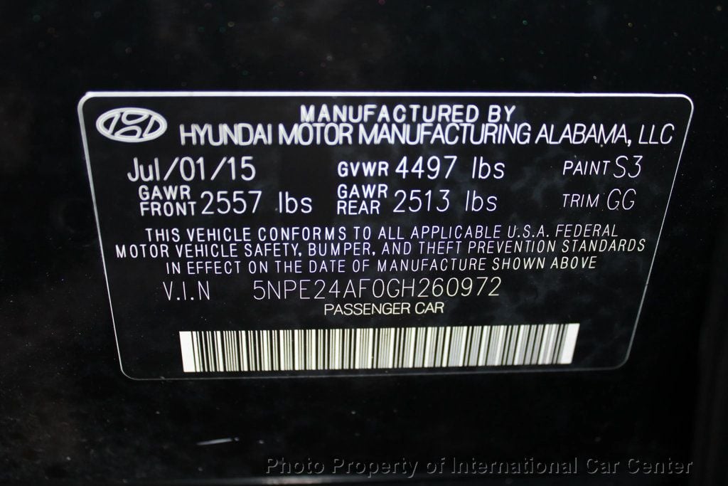 2016 Hyundai Sonata 4dr Sedan 2.4L SE - 22882553 - 31