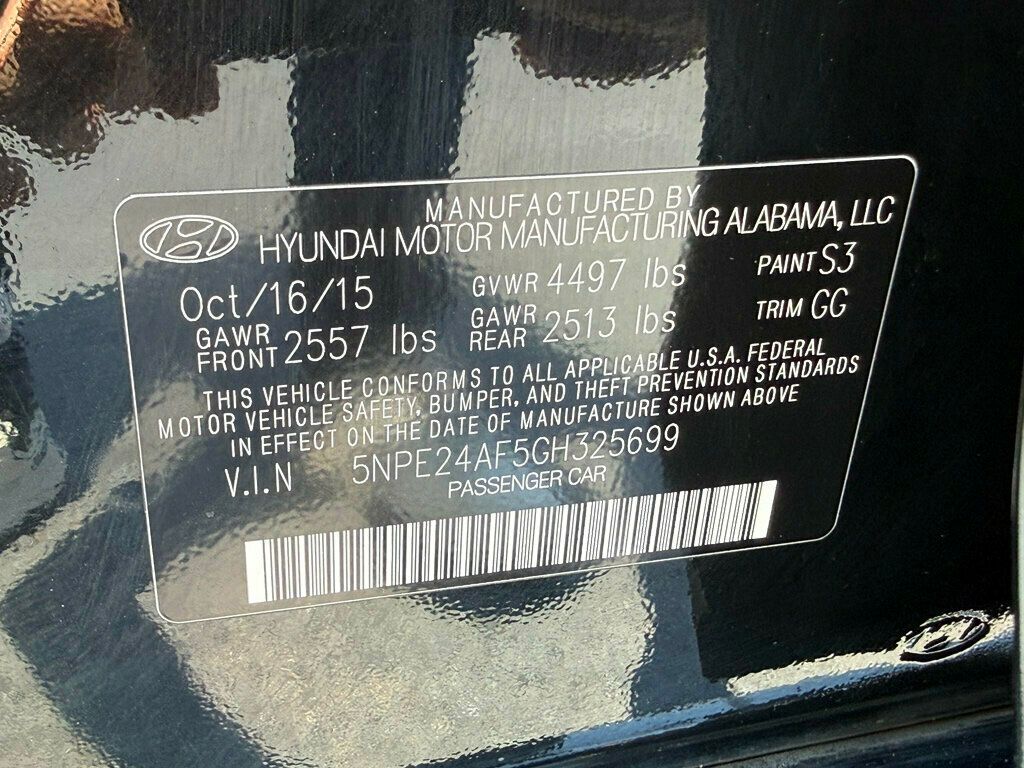 2016 Hyundai Sonata 4dr Sedan 2.4L SE - 23045137 - 28