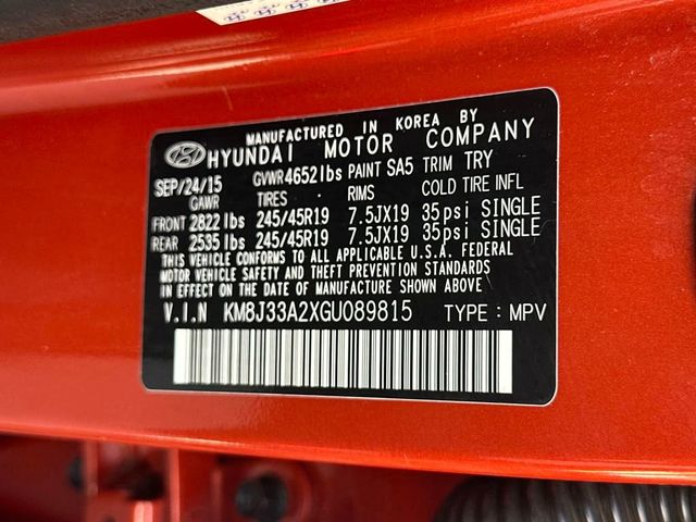 2016 Hyundai Tucson FWD 4dr Limited - 22941557 - 22