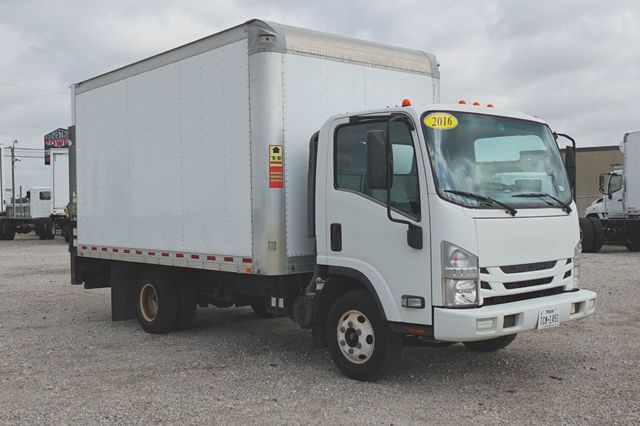 2016 Isuzu NPR (14ft Box with Rail Lift) - 23039393 - 0