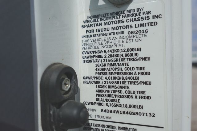 2016 Isuzu NPR (14ft Box with Rail Lift) - 23039393 - 43